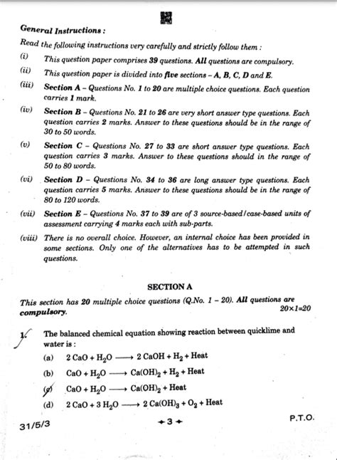 31/1/1 science answer key|CBSE CLass 10 Science Answer Key 2023 Set 1 31 1 1 .